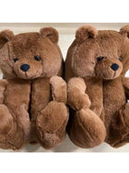 Teddy Bear  Hug House Shoes Brown (one size fits all size  6-9)