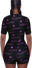 Load image into Gallery viewer, Yes Daddy Black and Pink Romper(medium)
