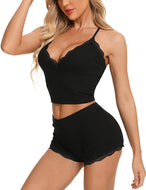 Lola Lounge Black(2pc Short Set) size medium